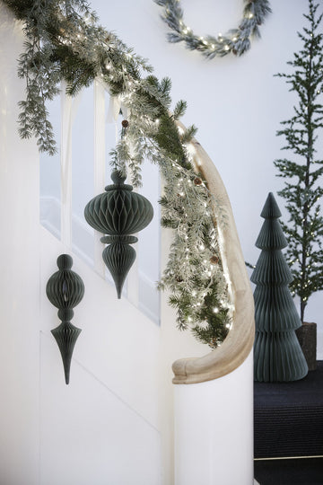 Poelle ornament H40 cm. grön