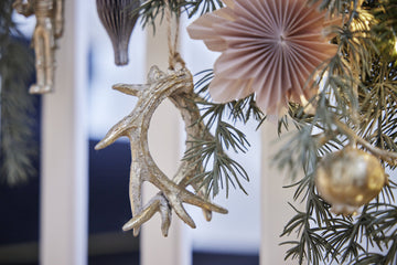 Serafina horn H10,7 cm. ljust guld