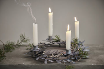 Mistlia adventsljusstake H7 cm. antikk grå