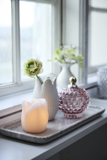 Elina bricka 35x15 cm. brun