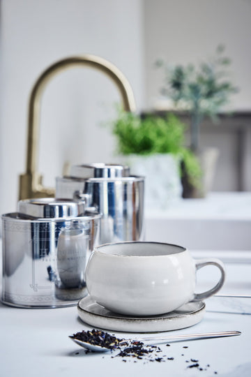 Delia Cafe Latte Tesked 19,9x15,7 cm. Silver