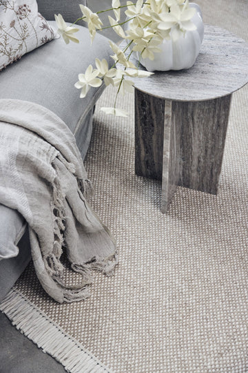 Ana pläd L170XB130 cm. sand 100% lin