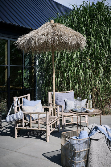 Felima strandfilt randig / 200x140 cm Linne/Blå