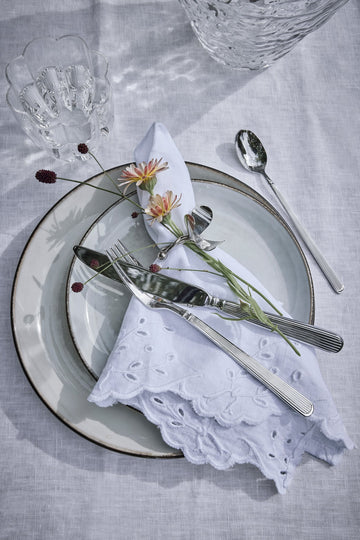 Anglaise servett 45x45 cm. Vit