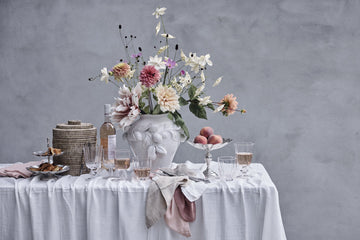 Angela servetter L45XB45 cm. benvit