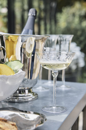 Dauphine champagneskål 33 cl. transparent