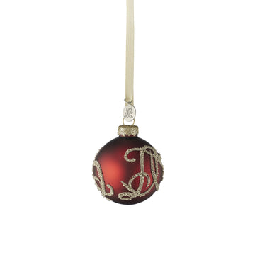 Monogram julgranskula 6x6x6 cm.