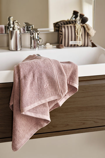 Molli handduk 100x50 cm. rosa 100 % ekologisk bomull