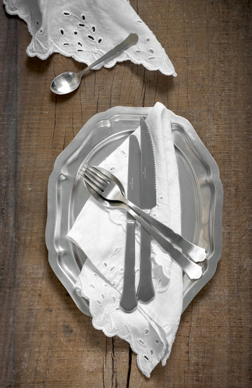 Anglaise servett 45x45 cm. Vit