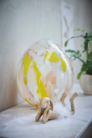 Semilla påskdekoration H8,4 cm. ljust guld