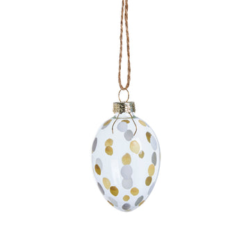 Fedora påskdekoration H7 cm. gul glas