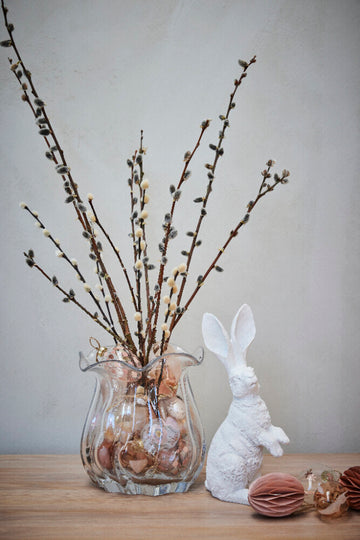 Feanne påskdekoration H7 cm. ljusrosa glas