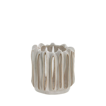 Marlille lykta H16,5 cm. vit