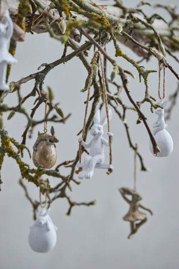 Semina påskdekoration H13 cm. vit