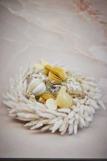 Felicie påskdekoration H8 cm. gul glas