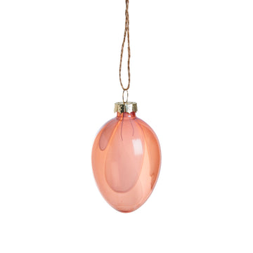 Feven påskdekoration H7 cm. rosa glas