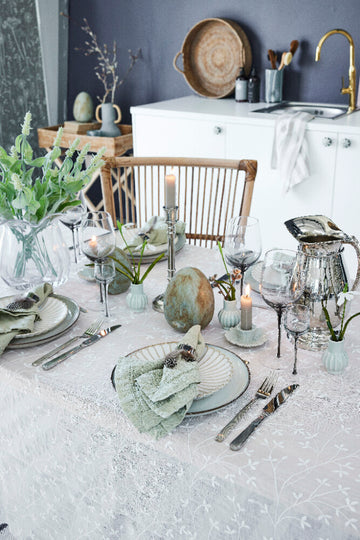 Dehmira vas H7,2 cm. dammigt grönt keramik