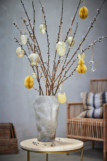 Felicie påskdekoration H8 cm. gul glas