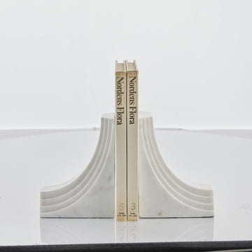 Ellia 2x bogstøtter H cm. vit marmor